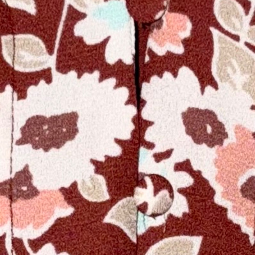 Croft & Barrow 3/4 Sleeve Floral Blouse - Picture 3 of 9
